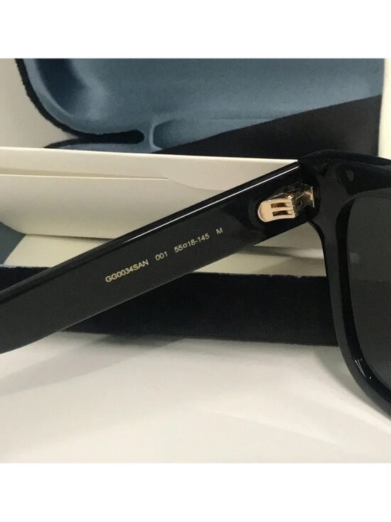 New Authentic Gucci Black Sunglasses GG0034SAN 001 main image 10